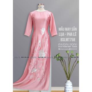 Áo Dài Bà Sui Lụa Thêu Kết Pha Lê BSLMT758